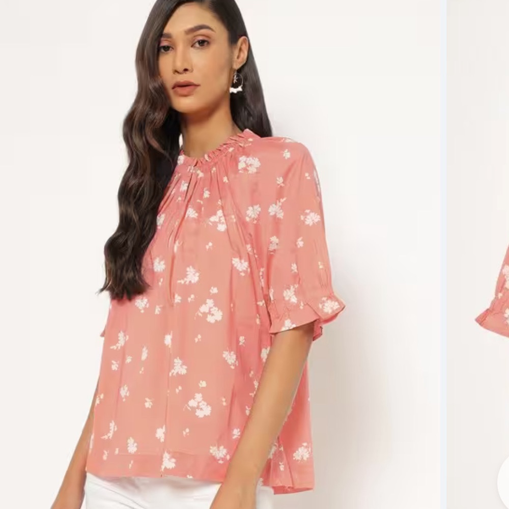 GAP Coral Floral Women's Blouse